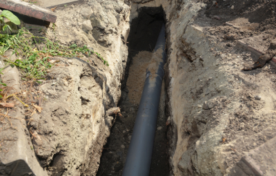 new sewer line install